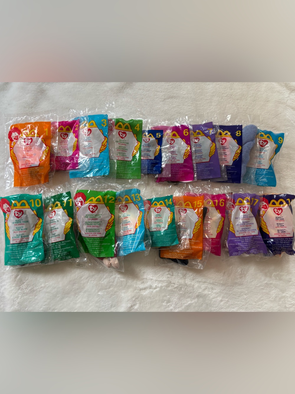 Collectable McDonald’s beanie babies